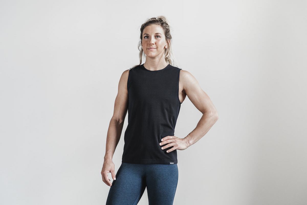 Nobull Lightweight Sleeveless Women's T Shirts Black | Australia (TS2871)